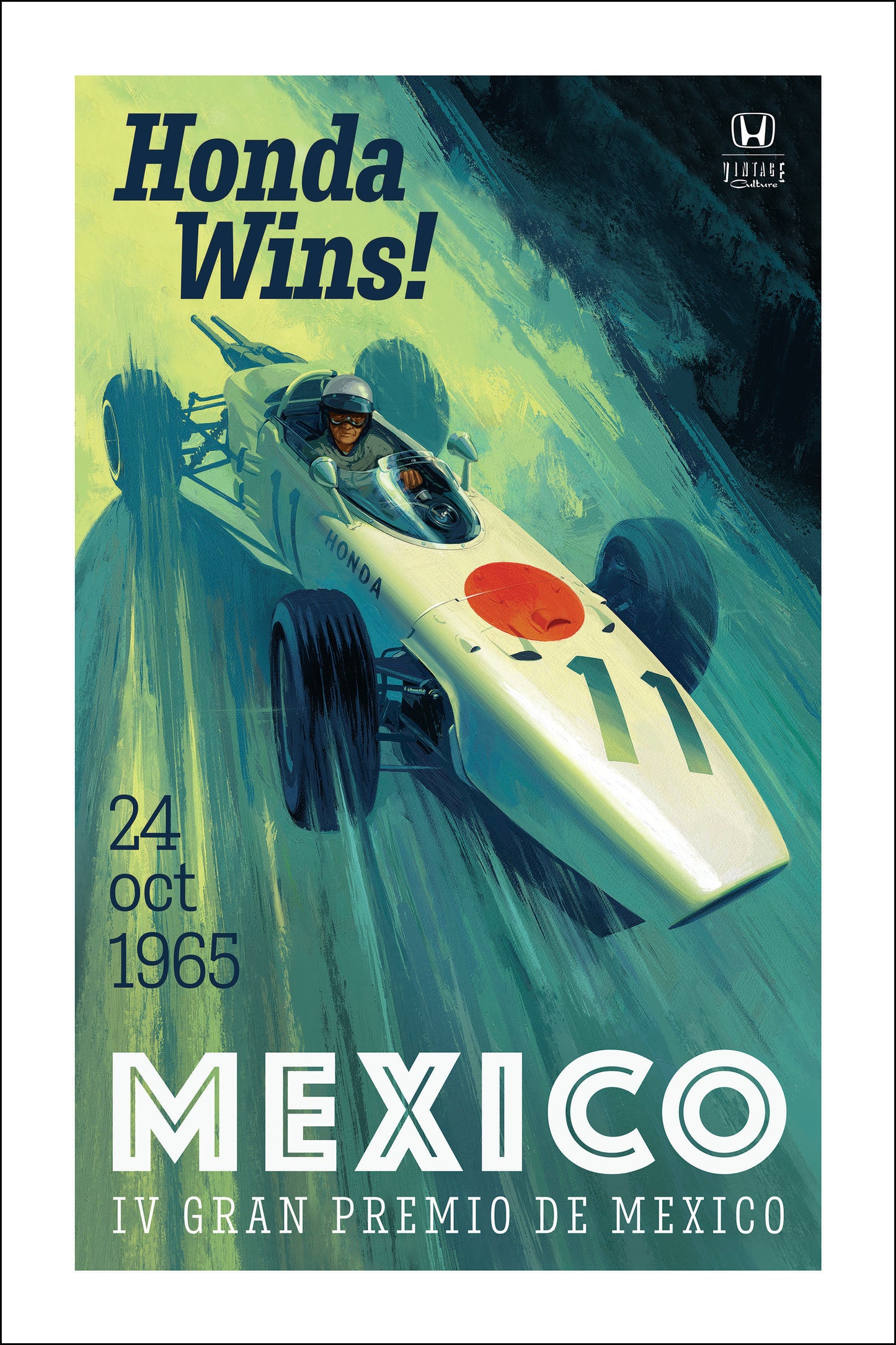 1965 Mexican Grand Prix Poster