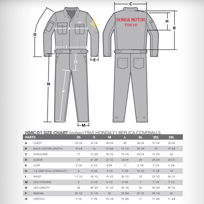 1965 Honda F1 Replica Team Coveralls - LIMITED EDITION