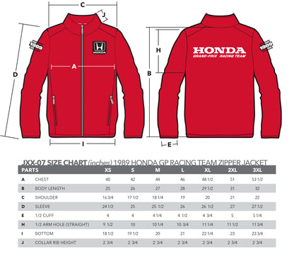 1989 Honda Grand Prix Racing Team Zipper Jacket