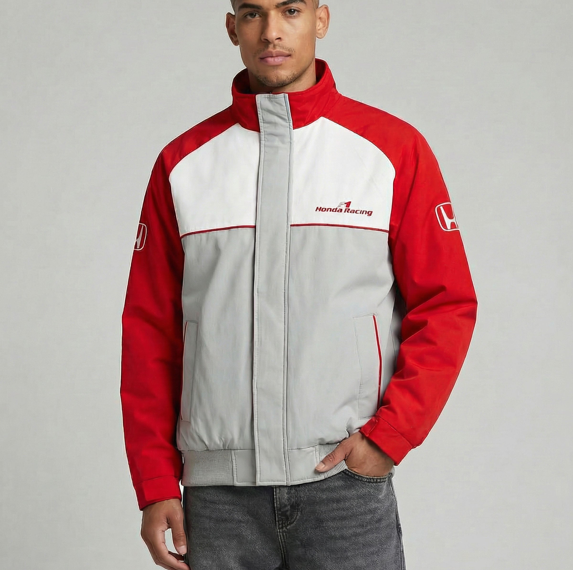 Honda Racing ジャケット　ブルゾン　オフホワイト/レッド　Fサイズ 2002 Honda F1 Team Heavyweight Jacket – Vintage Culture