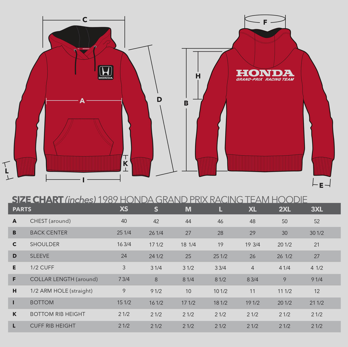 1989 Honda Grand Prix Racing Team Hoodie