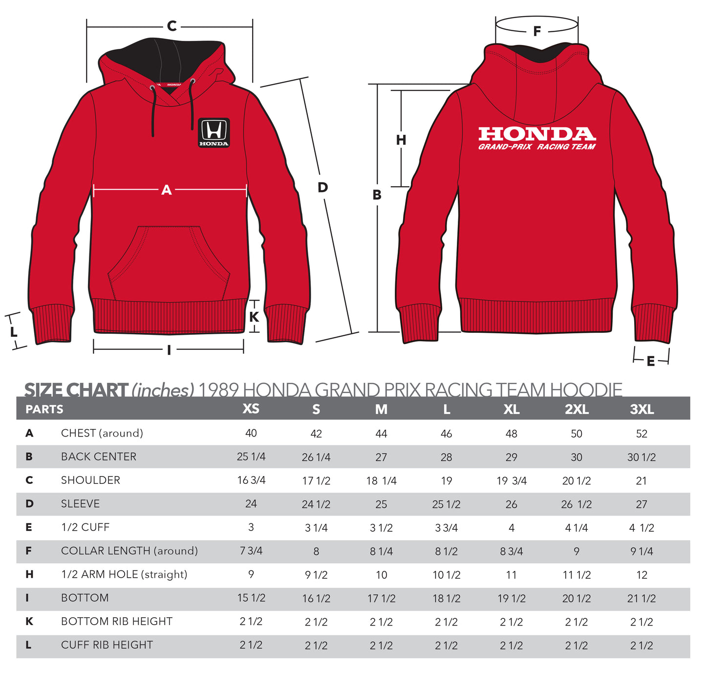 1989 Honda Grand Prix Racing Team Hoodie