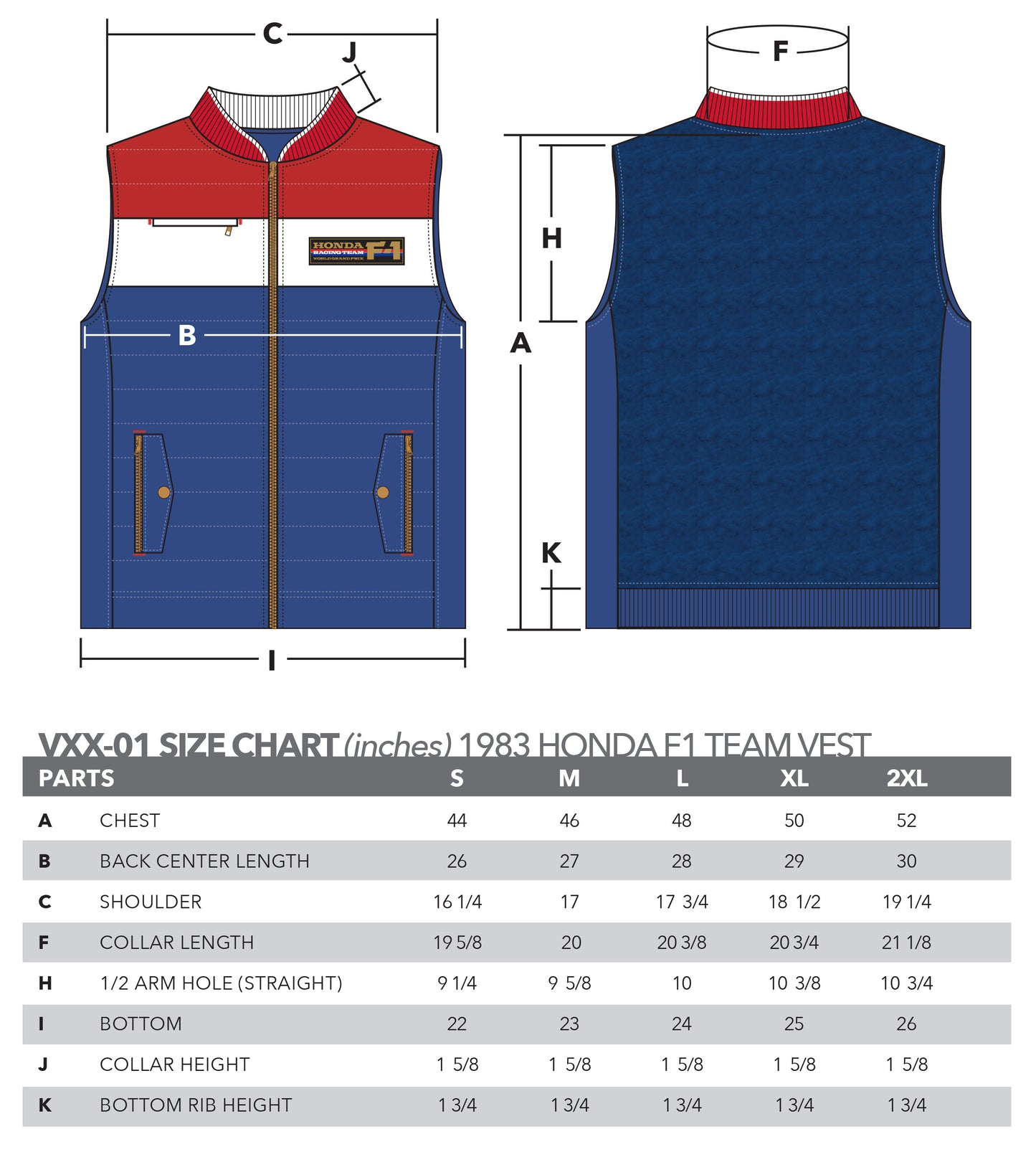 1983 Honda Racing Team F1 Vest